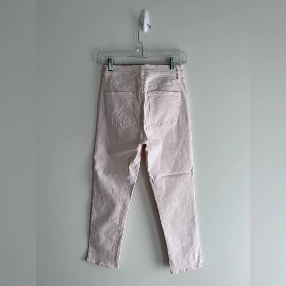Tory Burch Mara Cropped Stretchy Jeans-Ballet Pink